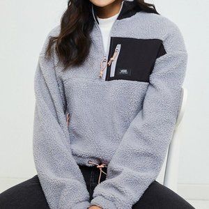 vans kirk polar fleece half zip sweatshirt